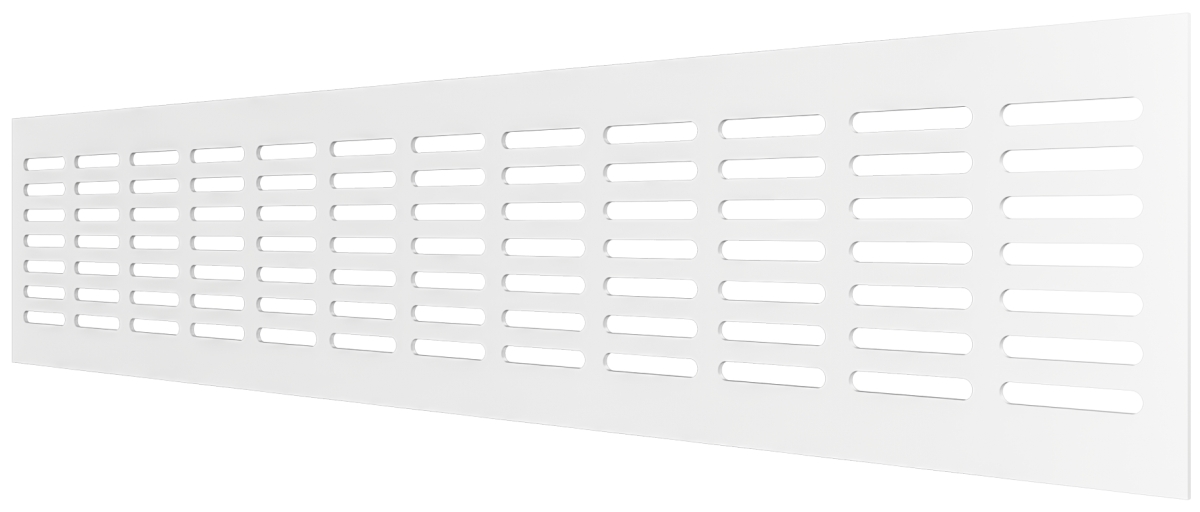 Решетка переточная алюминиевая с покрытием полимерной эмалью 480x80 4808DP Al Белая